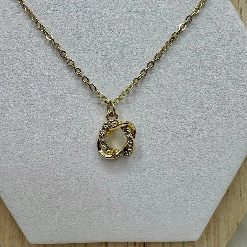 Hollow Circle Cubic Zirconia Goldie Necklace